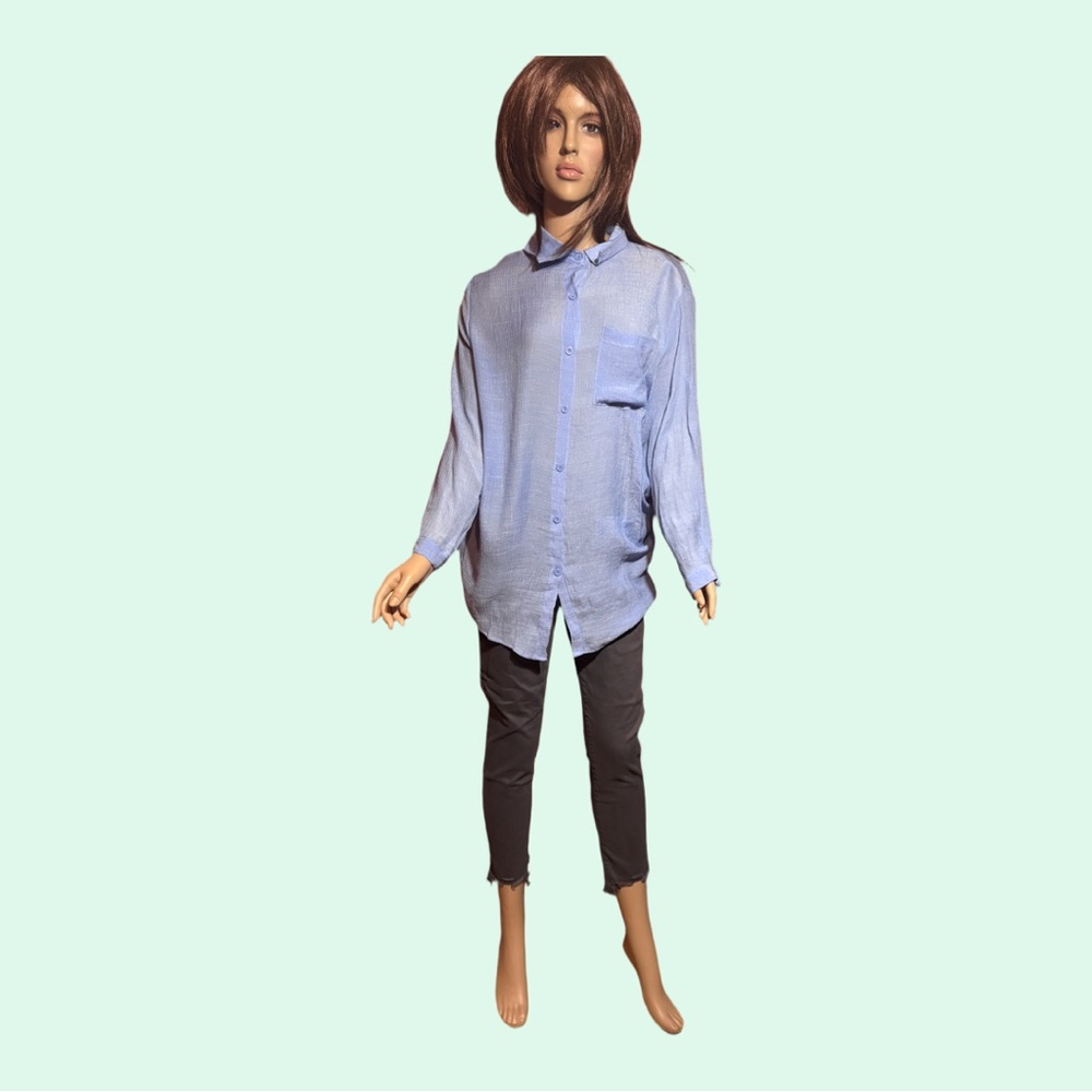 Blue Button-Up Shirt